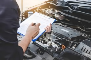Professional car inspection using right car parts and tools