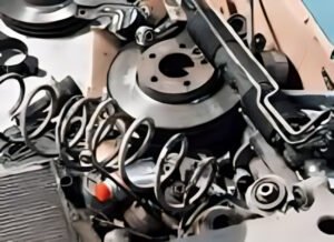 Car brake system inspection for replacing worn brake pads and discs